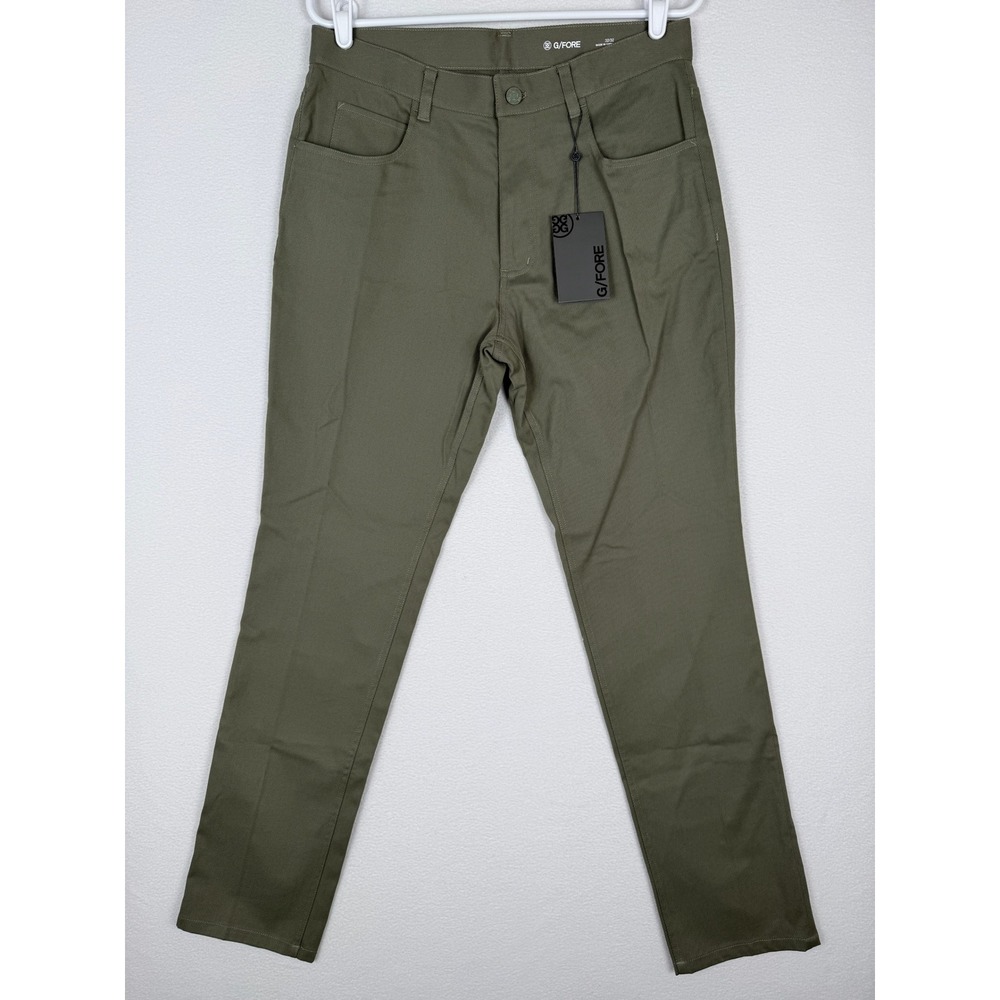 NEW G/FORE Cotton 5 Pocket Straight Leg Pants Mens 32x32 Isle‎ Green GMB000016